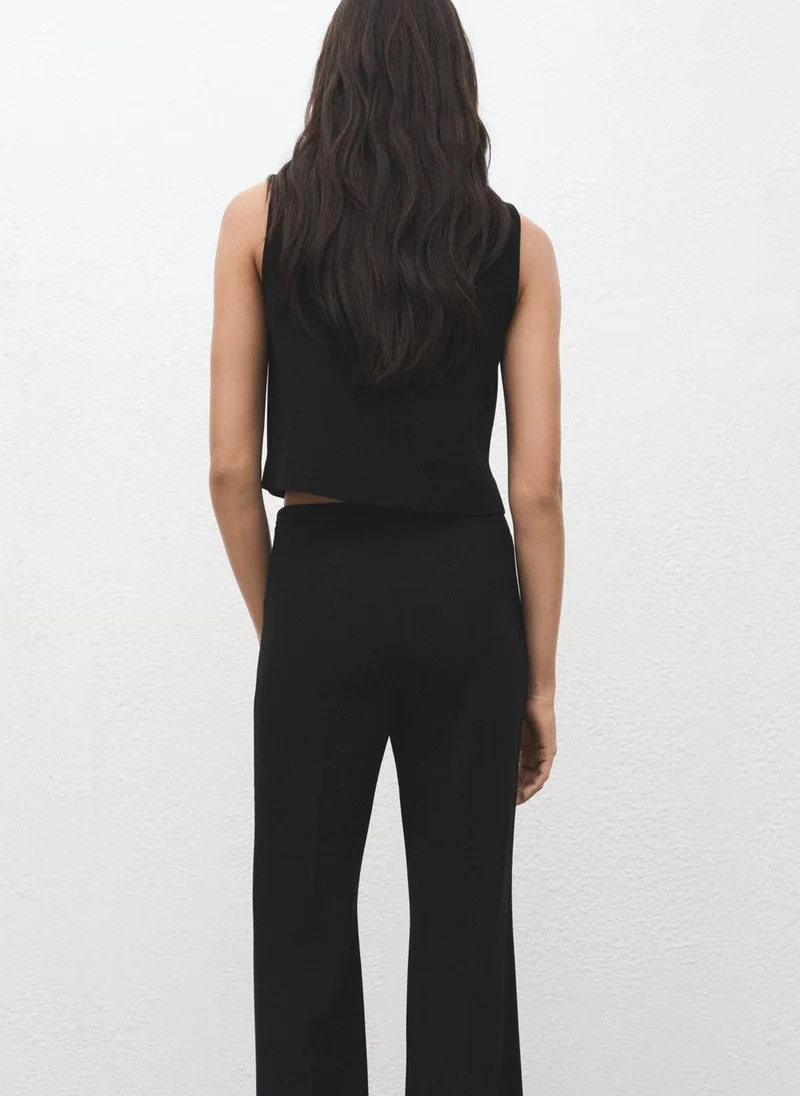 MANGO Cropped suit waistcoat